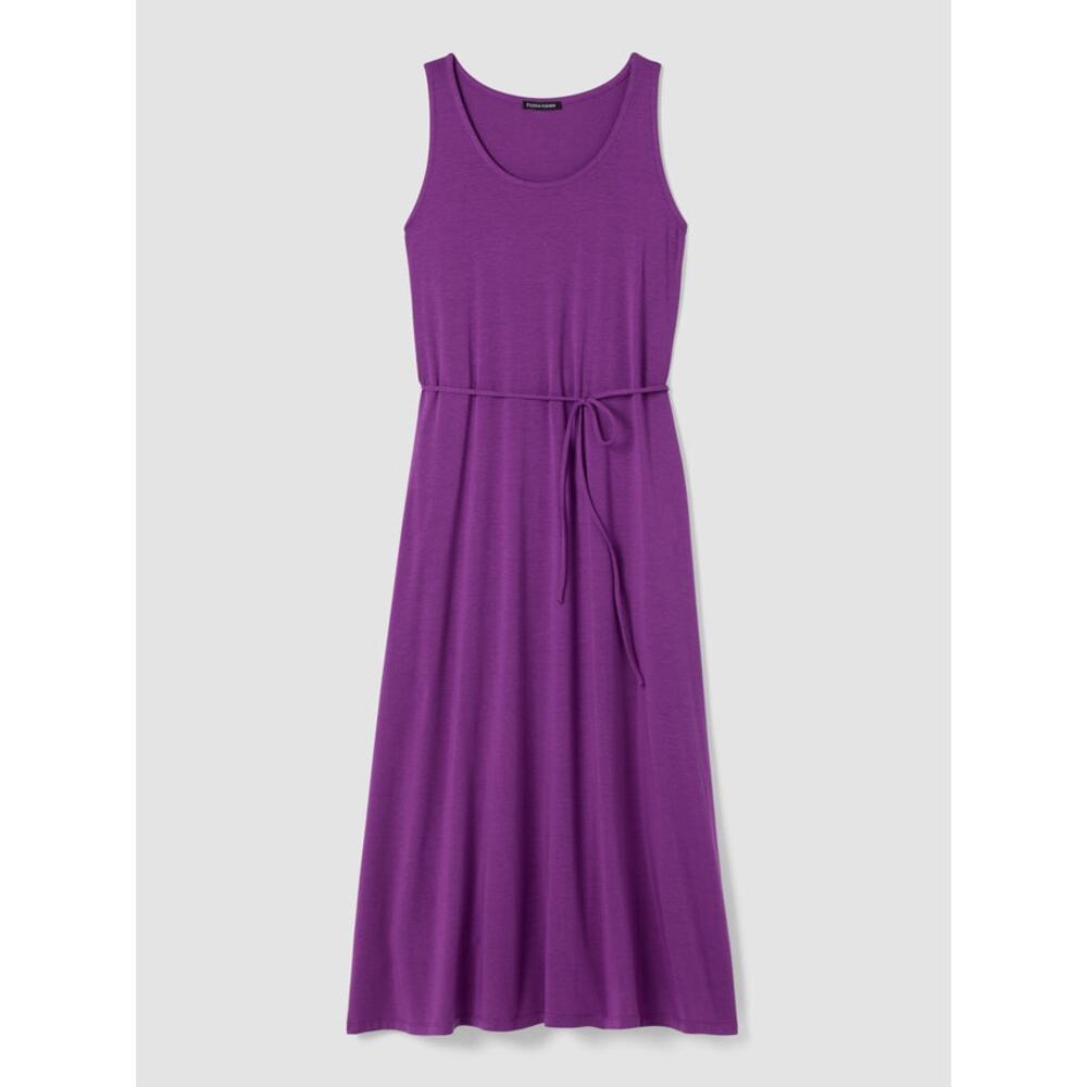 Eileen Fisher - NWOT Jersey Blend Tie Waist Tank Dress Size Small - Picture 13 of 13